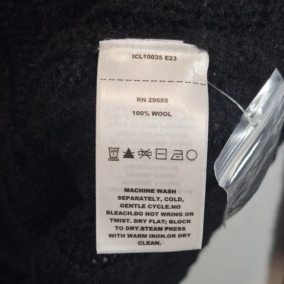 Pendleton Wool Cardigan Sweater Shetland Fisherman V-Neck Women's Small Black - Picture 7 of 7